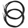 SING F LTD 4Pcs Twist Lock Shoelaces Replacement Compatible with BOA Engelbert Strauss Shimano Elastic Locks Shoe Laces Black