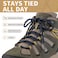 Stepace Wave Round Boot Shoelaces 2 Pairs Non Sliping Heavy Duty Laces for Work Boots Hiking Boot Shoes Blue Black 55 IN