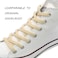 VSUDO 45 Flat Beige Shoe Laces for Sneakers Cream Shoelaces for Sneakers Replacements Shoe Strings for Women or Men 1 PairBeige114CM