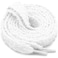 WEGOODZF Flat Fuzzy Shoe laces 2 Pairs 15CM Wide 55 inch White Soft Plush Sneakers Shoelaces