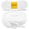 WEGOODZF Flat Fuzzy Shoe laces 2 Pairs 15CM Wide 55 inch White Soft Plush Sneakers Shoelaces