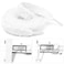 WEGOODZF Flat Fuzzy Shoe laces 2 Pairs 15CM Wide 55 inch White Soft Plush Sneakers Shoelaces