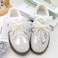 WEGOODZF Flat Lace Shoelaces for Women 2 Pairs 23 CM Wide 47 Inch White Lacy Fancy Shoe Laces