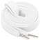 WEGOODZF Wide Flat Thick Shoelaces Extra Fat Chunky 47 inch Sneakers White Shoe Laces with Silver Metal Tips 2Pair