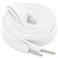 WEGOODZF Wide Flat Thick Shoelaces Extra Fat Chunky 47 inch Sneakers White Shoe Laces with Silver Metal Tips 2Pair