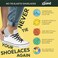 Xpand No Tie Elastic Shoelaces 1 Size Fits All for Adults Kids Stretch Shoe Laces for Sneakers Runners High Tops No Tie Shoe Strings
