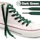 YFINE Flat Shoe Laces for Sneakers 2 Pairs 47 Inch Dark Green 9 MM Wide Thick Athletic Shoelaces