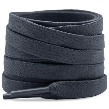 YFINE Flat Waxed Shoe Laces Sneakers Dark Blue Shoelaces for MenWomen Boot 2 Pair 24 Inch
