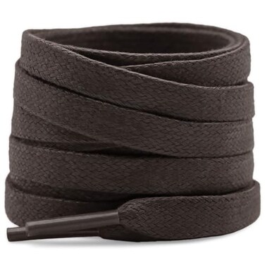 YFINE Flat Waxed Shoe Laces Sneakers Dark Brown Shoelaces for MenWomen Boot 2 Pair 39 Inch