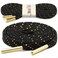 YFINE Sneakers Flat Shoe Laces 394 inch Black Gold Gold Tips Athletic Shoelaces With Metal Tips 2 Pair