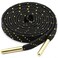 YFINE Sneakers Flat Shoe Laces 394 inch Black Gold Gold Tips Athletic Shoelaces With Metal Tips 2 Pair