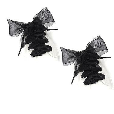 YFLY shoe Laces Soft Casual Flat Satin Ribbon Shoelaces Sneaker Shoestrings for Women Girls