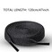 YOLCAR 120cm47inch Flat Shoe Laces for Sneakers Sturdy Polyester with NonFray Tips Ideal for Various Wear and Bags Black