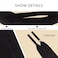 YOLCAR 120cm47inch Flat Shoe Laces for Sneakers Sturdy Polyester with NonFray Tips Ideal for Various Wear and Bags Black
