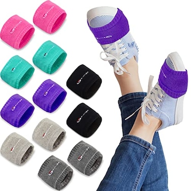 Geyoga Dance Shoe Covers Socks for Dancing on Smooth Floors over Sneakers Protecting Knee6 PairsMulticolor