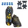 willceal Ice Cleats Ice Grippers Traction Cleats Shoes and Boots Rubber Snow Shoe Spikes Crampons with 10 Steel Studs Cleats Prevent Outdoor Activities from Wrestling Blue Medium