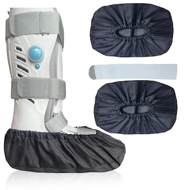 Ioryzek 2 pcs Air Cam Walking Boot Covers Fracture Medical Cast Boots Shoe Covers for Broken Foot Ankle Recovery With Waterproof Antislip and Washable Medium
