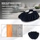 Lusanville 5 Pairs Reusable Shoe Covers Non Slip Shoe Protectors Covers Universal Soft Washable Thickened Foot Boot Shoe Covers for Indoors Home Laboratory Navy blue