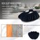 Lusanville 5 Pairs Reusable Shoe Covers Non Slip Shoe Protectors Covers Universal Soft Washable Thickened Foot Boot Shoe Covers for Indoors Home Laboratory Navy blue
