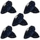 Lusanville 5 Pairs Reusable Shoe Covers Non Slip Shoe Protectors Covers Universal Soft Washable Thickened Foot Boot Shoe Covers for Indoors Home Laboratory Navy blue