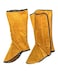 QWORK Fireproof Shoe Leg Cover Leather for Welding Welder Work Boot Protectors Welding Safety Boot Covers Leg Guards Gaiters Men and Women