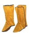 QWORK Fireproof Shoe Leg Cover Leather for Welding Welder Work Boot Protectors Welding Safety Boot Covers Leg Guards Gaiters Men and Women