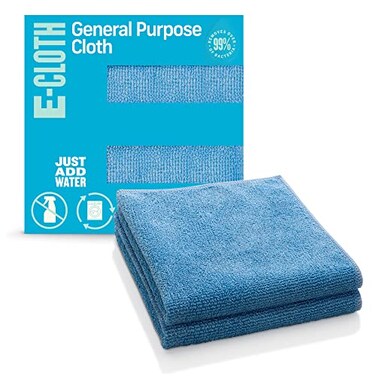 E-Cloth ECloth Microfiber Cloth Worlds Leading Premium Microfiber Cleaning Cloth Twice as Durable as Competition Ideal for Kitchen Countertops Sinks and Bathrooms Blue 2 Pack