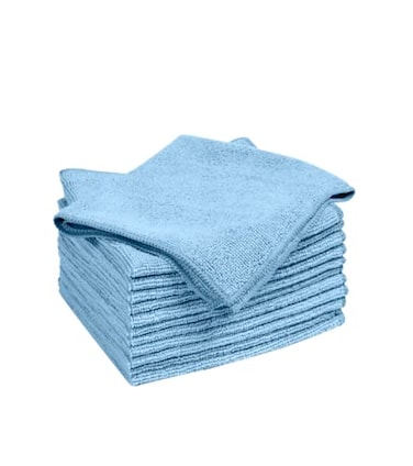 Quickie Microfiber Cleaning Cloth 14 X 14 inch Blue 12 Pack AllPurpose TowelWiper for MultiPurpose IndoorOutdoor CleaningDustingPolishing on KitchenBathroomAuto SurfacesK 49012PDQ