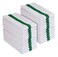 UTowels Premium 24 Pack White with Green Stripe Bar Mop Microfiber Towels for Home Kitchen Restaurant Cleaning WhiteGreen Stripe 14inx18in
