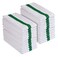 UTowels Premium 24 Pack White with Green Stripe Bar Mop Microfiber Towels for Home Kitchen Restaurant Cleaning WhiteGreen Stripe 14inx18in