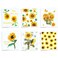 Patelai 12 Pack Sunflower Swedish Kitchen Dishcloth Reusable Summer Absorbent Cotton Kitchen Towel Bulk Sponge Cleaning Cloths Washable for Party Home Housewarming Cleaning Wipes 7 x 8 Inch