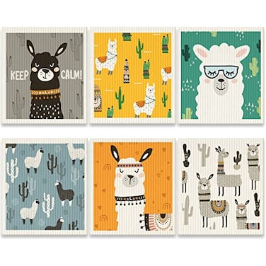 Patelai 6 Pieces Swedish Dishcloth for Kitchen Swedish Dish Towels Swedishs Dish Cloths Absorbent Reusable Paper Towels Washable Cleaning Cloths No Odor for Kitchen Decor