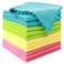 MOONQUEEN 12 Pack Microfiber Cleaning Cloth Reusable Cleaning Rag Fast Drying Cleaning Towels12X12 GreenBlueYellowPink