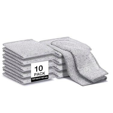 Inkhut Non Scratch Wire Dishcloth Multipurpose Wire Dishwashing Rag for Wet and Dry Multifunctional Dish Rags for Washing Dishes Reusable Steel Wool Scrubber for Kitchen Cleaning