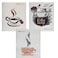 SWEDEdishcloths Mixed Coffee Set of 3 Cloths one of Each Design Swedish Dishcloths ECO Friendly Absorbent Cleaning Cloth Reusable Cleaning Wipes