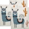 SWEDEdishcloths Cellulose Sponge Dish Towels Set of 3 Blue Llama Swedish Dish Cloths