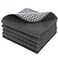 SINLAND Microfiber Dish Cloths Wash Clothes for Kitchen Best Kitchen Cloths Cleaning Cloth Poly Scour Side 12x12 5Pack Dark Grey