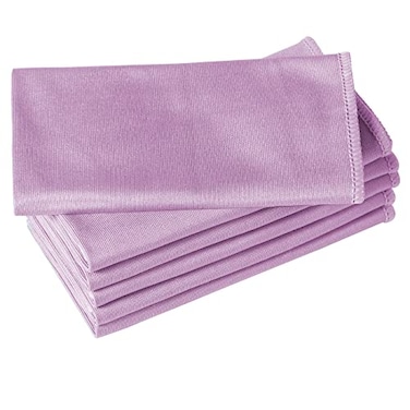Puomue 6 Pack Microfiber Glass Cleaning Cloth 16 Inch X 16 Inch Lint Free Quickly Clean Window Glasses Windshields Mirrors and Stainless Steel Pink