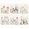 Morigins Wildflowers Butterflies Swedish Kitchen Dishcloths Reusable Sponge Cleaning Cloths Absorbent Dish Cloth Quick Drying Washable Cleaning Wipes 6pcs