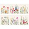 Morigins Wildflowers Butterflies Swedish Kitchen Dishcloths Reusable Sponge Cleaning Cloths Absorbent Dish Cloth Quick Drying Washable Cleaning Wipes 6pcs