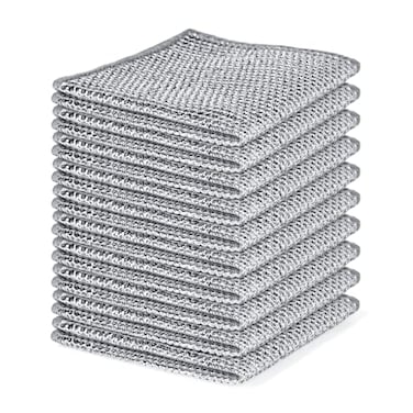 Aidoclip 10PCS Set NonScratch Steel Wool Dishcloth Multi Purpose Wire Dishwashing Rags Kitchen Towels and Dishcloths Sets Durable Cleaning Pads Bathroom Home Essentials Cleaning Supplies Tools
