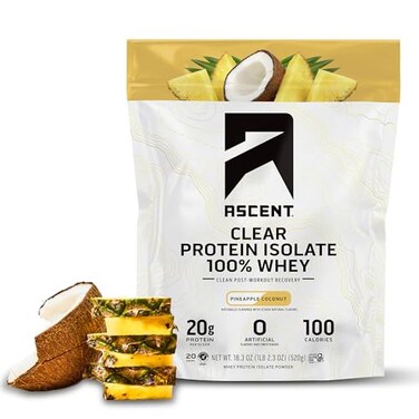 Ascent Pineapple Coconut Clear Whey Protein 183 OZ