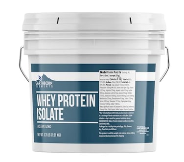 Earthborn Elements Whey Protein Isolate 1 Gallon Bucket Protein Powder Unflavored Workout Supplement 536 Ounce