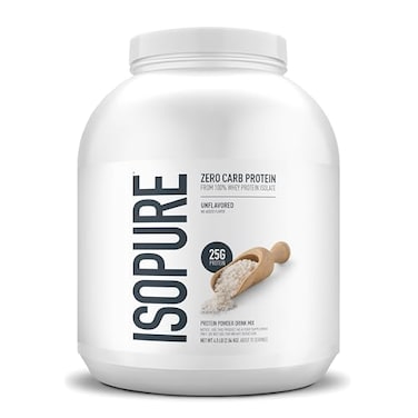 Isopure Zero Carb 100 Whey Protein Isolate Unflavored 45 Lbs 70 Servings