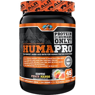 ALR Industries HumaPro Essential Amino Acid Formula EAA Protein Supplement Supports Muscle Recovery Performance Vegan Gluten Free 45 Servings Exotic Peach Mango
