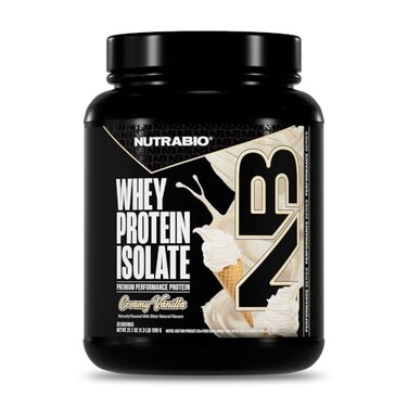 NutraBio 100 Whey Protein Isolate Protein Powder 25g Protein with Complete Amino Acid Profile NonGMO Soy Gluten Free Low Carb Low Calorie Whey Protein Powder Creamy Vanilla 20 Servings