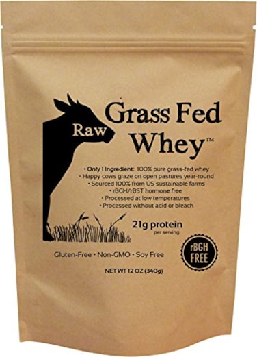 Raw Organic Raw Grass Fed Whey Protein Powder Unflavored 1 Ingredient No Additives or Fillers Undenatured Made in USA 12 oz
