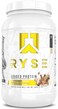 RYSE Up RYSE Loaded Protein Powder Cinnamon Toast 25g Whey Protein Isolate Concentrate with Prebiotic Fiber MCTs Low Carb Low Sugar DigestiveFriendly 27 Servings 2 lb Tub