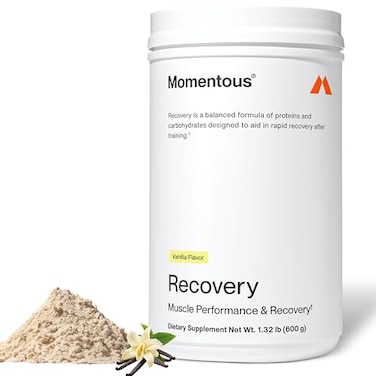 Momentous Recovery GrassFed Whey Protein Powder 20 g PostWorkout Whey Isolate Protein NSF Certified for Sport GlutenFree 15 Servings Vanilla Package May Vary
