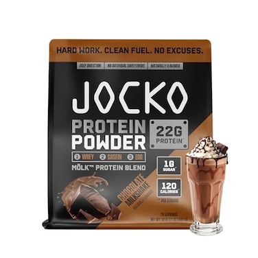 Jocko Fuel Whey Protein Powder Chocolate Milkshake 22g Protein Digestive Enzymes Probiotic Blend No Sugar Added with Essential Amino Acids Electrolyte Minerals 26 Servings